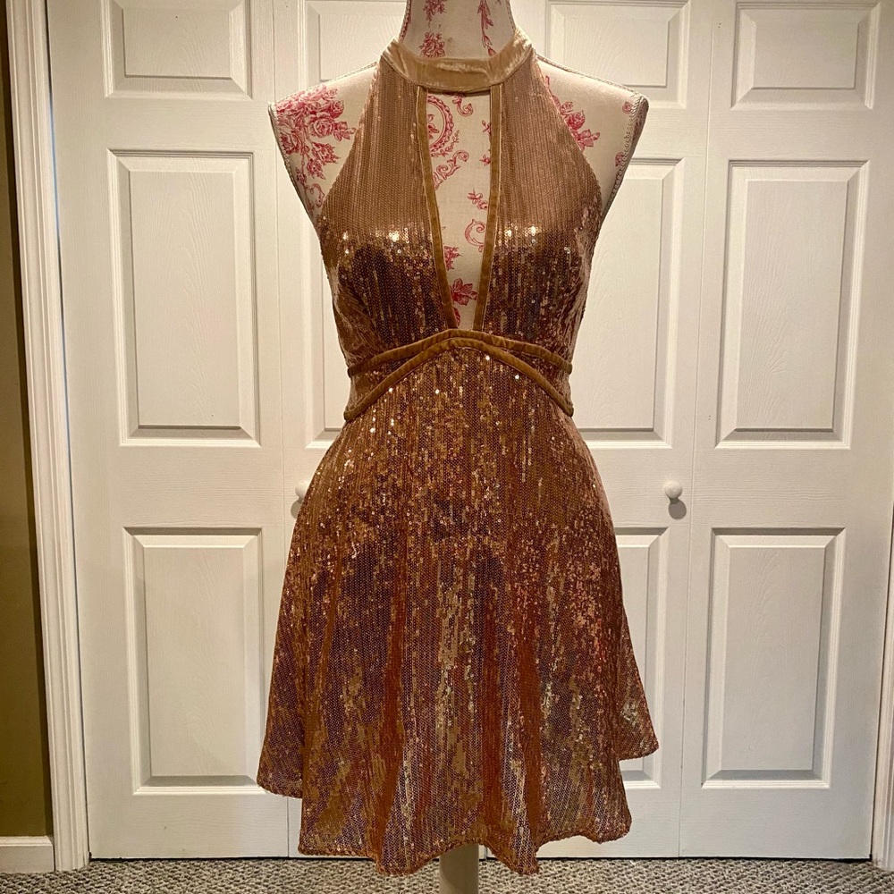 COPY - Free People gold sequin dress